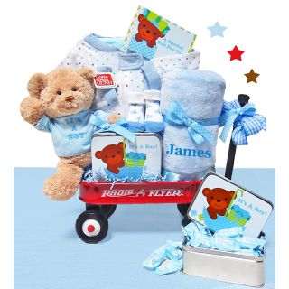Cashmere Bunny Personalized It's A Boy Wagon   Gift Baskets by Occasion