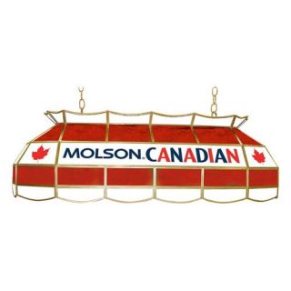 Molson Canadian Stained Glass 40 Inch Pool Table Light   Billiard Lights