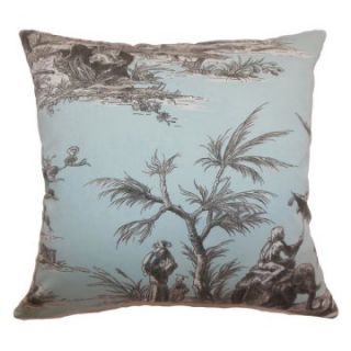 The Pillow Collection Iras Toile Pillow   Tiffany   Decorative Pillows