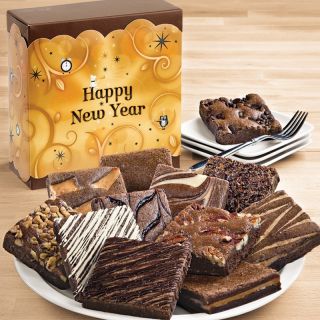 Fairytale Brownies Happy New Year Brownie Dozen Gift Box   Holiday Gift Baskets
