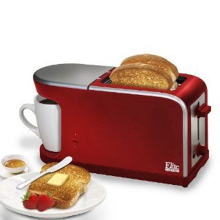 Elite Cuisine ECT 819R MaxiMatic 2 in 1 Dual Function Breakfast Station Toaster and Coffee Kitchen & Dining