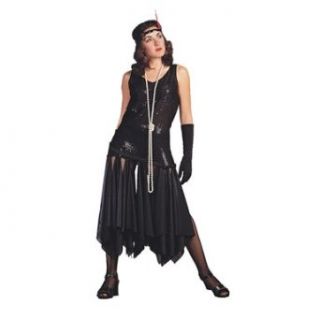 20s Scarf Flapper   Black, Standard Costume Adult Sized Costumes Clothing