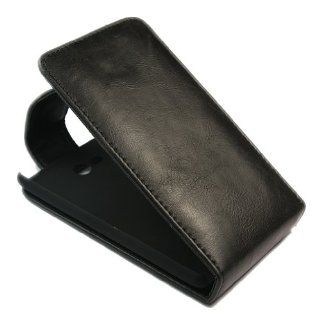 Pouch Leather Flip Case Cover for Nokia Lumia 820 Black Cell Phones & Accessories