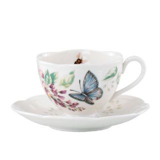 Lenox Butterfly Meadow Blue Butterfly Cup and Saucer Set Kitchen & Dining