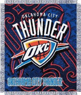 OKC Thunder 48''x60'' Triple Woven Jacquard Throw (NBA) Nascar Style 820 Twin Sheet Set OKC Thunder Sports & Outdoors