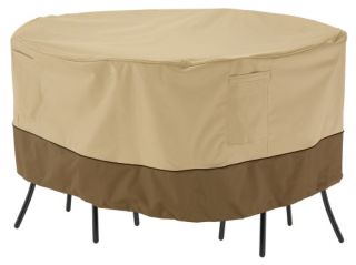 Classic Accessories Bistro Table and Chair Set Cover   Pebble   Outdoor Furniture Covers