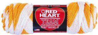 Red Heart E797.0984 Team Spirit Yarn, Orange/White