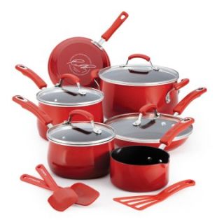 Rachael Ray Porcelain II 13 pc. Cookware Set   Red   Cookware Sets