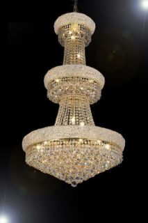 French Empire Crystal Chandelier Chandeliers H50" X W30"   Perfect for an Entryway or Foyer    