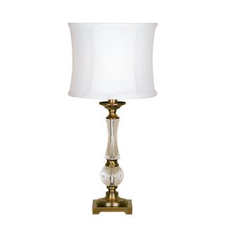 Mario Industries Vintage Small Crystal Table Lamp   Antiqued Brass   Table Lamps