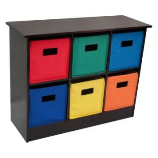 RiverRidge Kids 6 Bin Storage Cabinet   Espresso   Toy Storage
