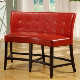 Bossa Counter Height Banquette   Red Leatherette   Dining Table Sets