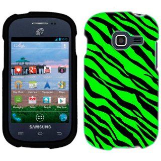 Samsung Galaxy Centura Green Black Zebra Print Phone Case Cover Cell Phones & Accessories