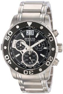 Invicta Men's 0760 Ocean Reef Reserve Chronograph Black Dial Stainless Steel Watch Invicta Watches