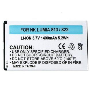 Nokia Lumia 822 Cell Phone Battery (Li Ion 3.7V 1400 mAh) Rechargable Battery   Replacement For Nokia BP 4W Cellphone Battery Cell Phones & Accessories
