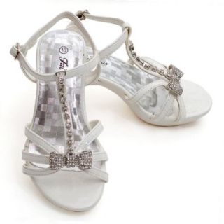 Fabulous Toddler Girls White Rhinestone Pageant Sandal Shoe 9 Fabulous Shoes