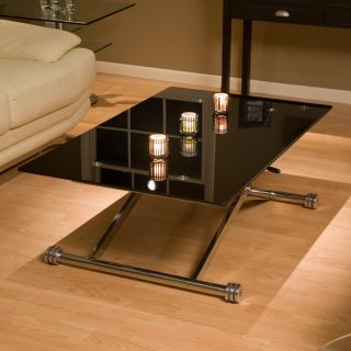 Adjustable Height Glass Coffee Table   Coffee Tables