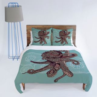 DENY Designs Valentina Ramos Octopus Bloom Duvet Cover   Duvet Covers