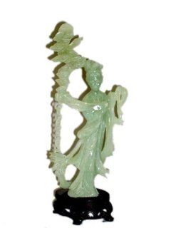 Hand Carved Jade Statue  Chinese Dynasty Courtly Dancer  