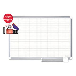 MasterVision 36 x 24 in. Grid Planning Dry Erase Board with Accessories   Dry Erase Whiteboards