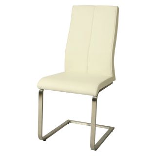 Pastel Furniture Olander Ivory Polyurethane Side Chair   Dining Chairs