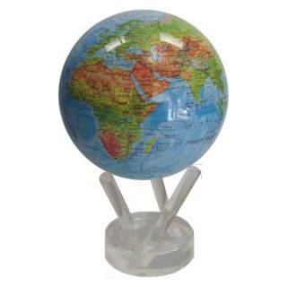 Mova Rotating Blue with Relief Map Gloss Finish 4.5 in. diam. Globe   Globes