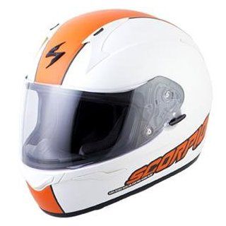 Scorpion EXO R410 Split Helmet   X Small/White/Orange Automotive