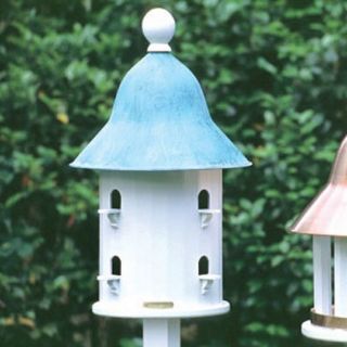 Lazy Hill Farms Blue Verde Copper Roof Bell House   Bird Houses