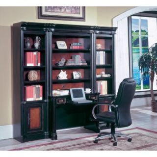 Parker House Bordeaux Space Saver Bookcase Library Wall With 2 Piece Library Desk   Bookcases