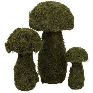 Mossy Mushrooms Topiary   Set of 3   Topiaries