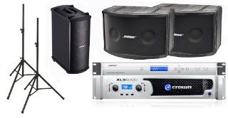 Bose 802 III Loudspeakers Bose Pro Audio Portable Sound System Package Includes Crown XLS2000 Amplifier Musical Instruments