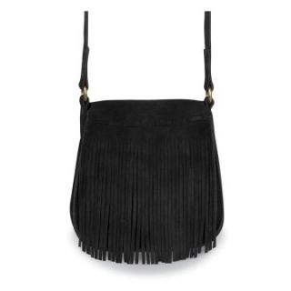 Minnetonka Womens Fringe Bag   Black   Handbags