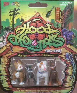 Hood Hounds Pitbulls Doberman American Bulldog Figures Figurines Toys & Games