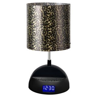 LighTunes Speaker Lamp   16.5H in.   Leopard Print Shade   Desk Lamps