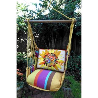 Magnolia Casual Funky Sunflower Hammock Chair & Pillow Set   Hammock Chairs & Swings