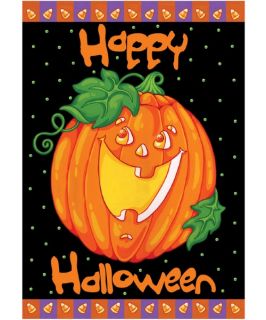 Toland 28 x 40 in. Happy Halloween Standard House Flag   Outdoor Decor