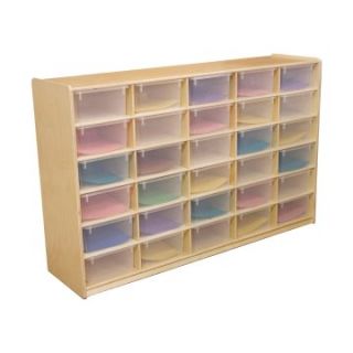 Wood Designs 30 Letter Tray Storage Unit with 5 in. Trays   Toy Storage