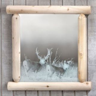Wilderness Mirror   With or Without Deer Etching   27W x 27H in.   Wall Mirrors