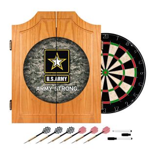 U.S. Army Digital Camo Wood Dart Cabinet Set   Bristle Dart Boards