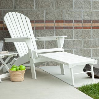 Grand Daddy Oversized Adirondack Chair with Pull Out Ottoman   White