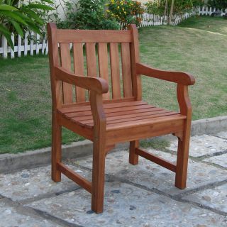 Natural Eucalyptus Wood English Garden Dining Chair   Outdoor Dining Chairs