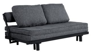 Graphite Fabric Convertible Sofa   Futons