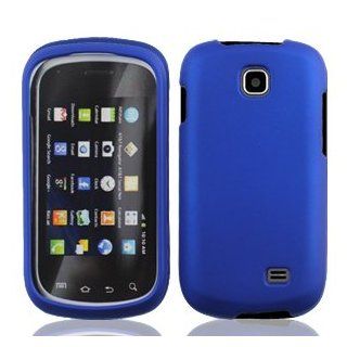 Samsung Galaxy Appeal i827 i 827 Blue Rubber Feel Snap On Hard Protective Cover Case Cell Phone Cell Phones & Accessories
