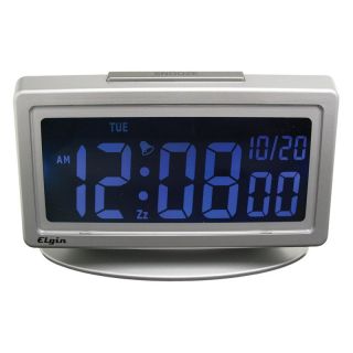 Elgin 1.8 in. LCD Day & Date Alarm Clock with 7 Color Display Options   Alarm Clocks