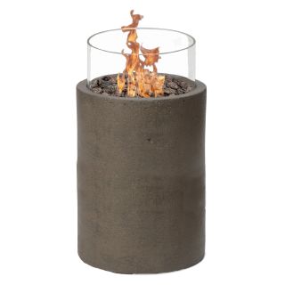Piazza 19 in. Gas Tabletop Firebowl   Antique Bronze   Fire Pits