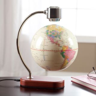 Ivory 8 in. Levitating Globe   Globes