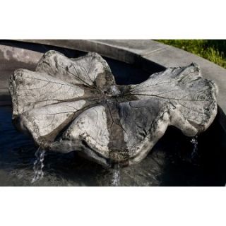 Campania International Leaf Sculpture Water Spiller Outdoor Fountain   Large   Fountains