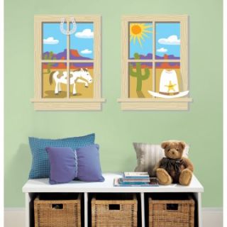 Old West Peel and Stick Window   Wall Decals