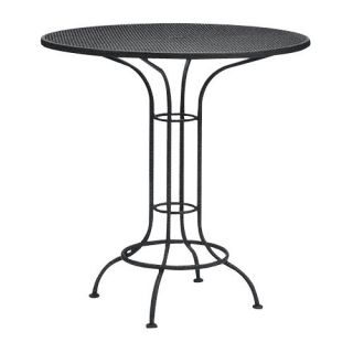 Woodard Modesto Round Bar Height Umbrella Outdoor Table Mesh Top   Patio Tables