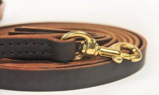Dean and Tyler Stitched Track Dog Leash with Solid Brass Hardware, 13 1/2 Feet by 1/2 Inch, Brown  Pet Leashes 